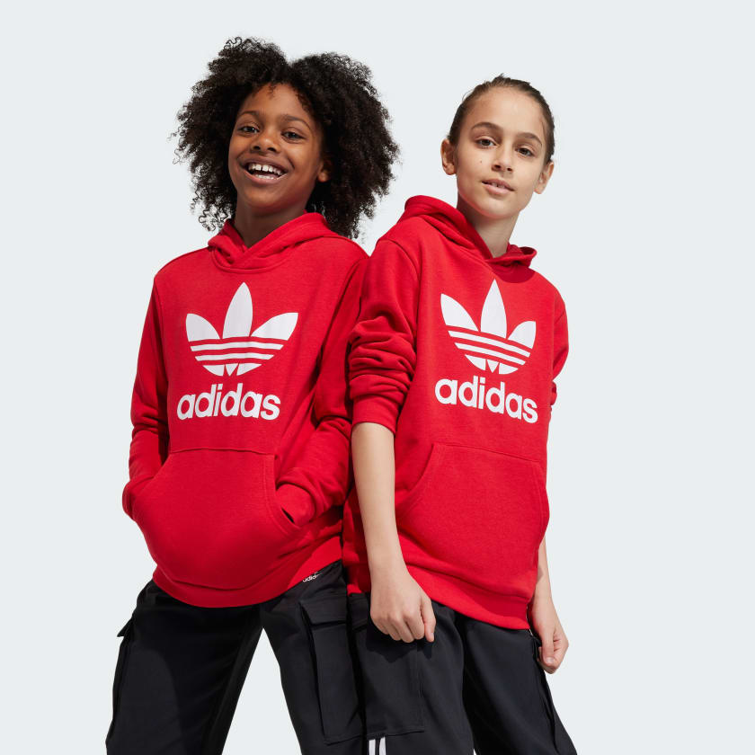 Adidas trefoil hoodie sweatshirt on sale