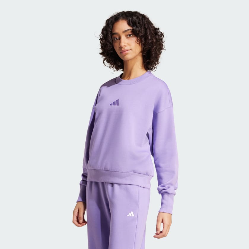 adidas ALL SZN Fleece Loose Sweatshirt Purple Free Shipping with adiClub adidas US