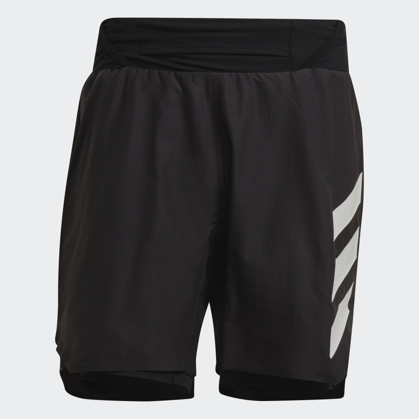 adidas TERREX Agravic Two-in-One Shorts - Black | Men's Trail Running ...
