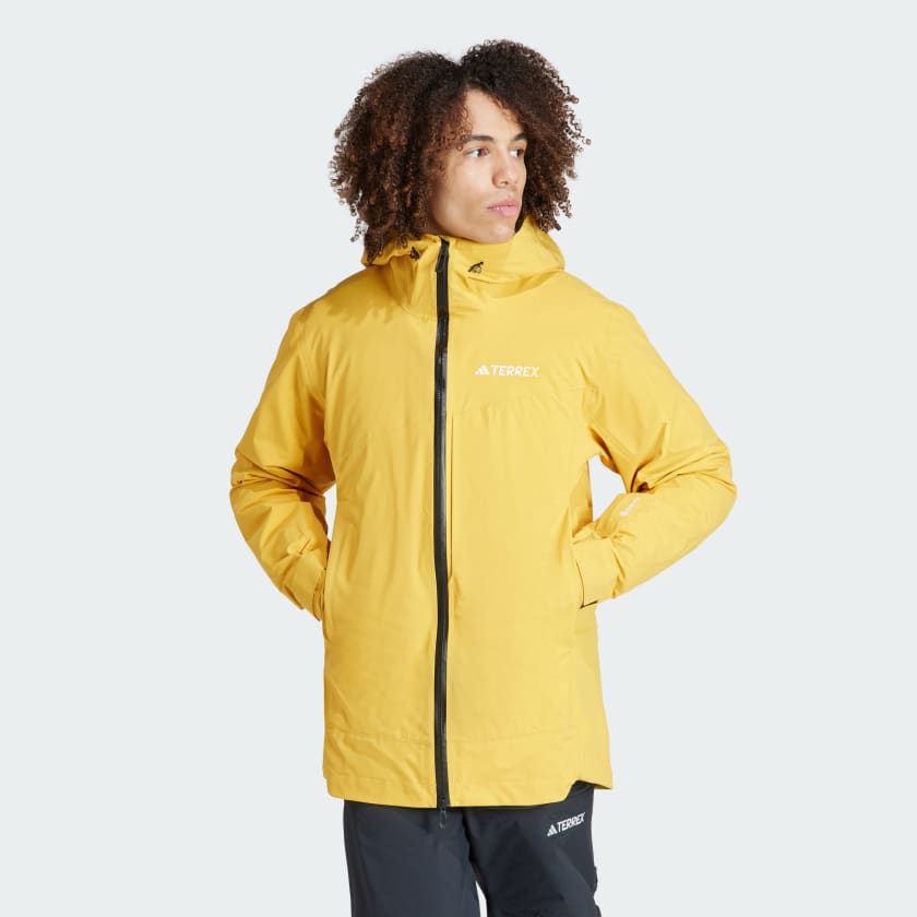 adidas TERREX TECHROCK 3L GORE TEX C KNIT JACK Geel adidas