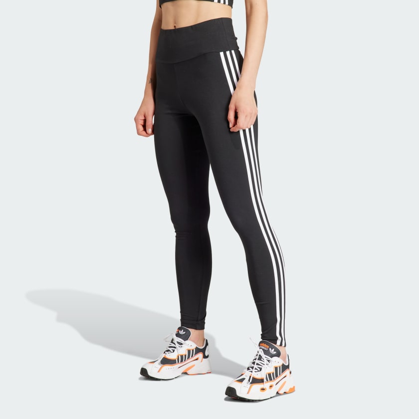 adidas 3-Stripes Leggings - Black, Women's Lifestyle