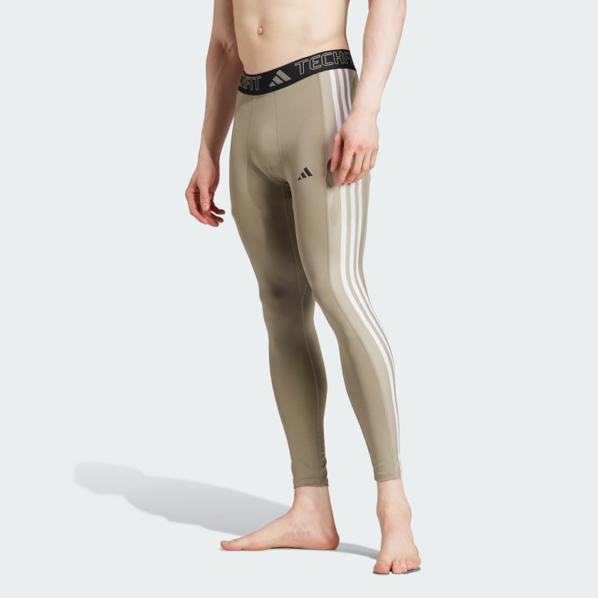 adidas Techfit 3 Streifen Training lange Leggings Grun adidas Deutschland