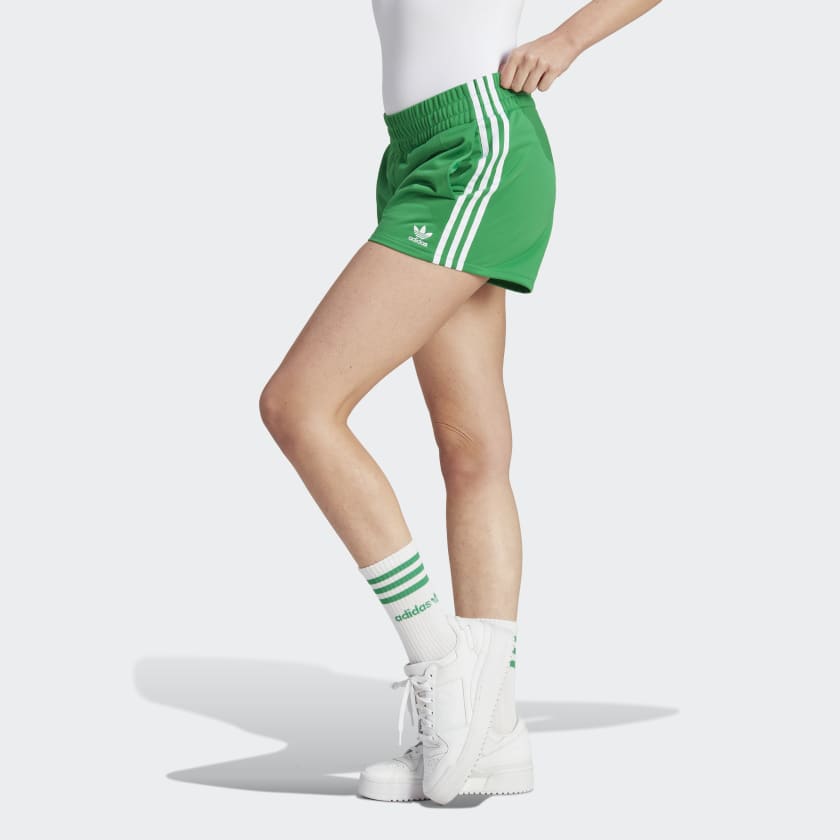 adidas Adicolor 3-Stripes Shorts - Green | Women's Lifestyle