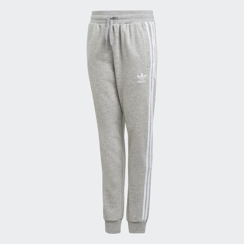 Adidas 3 stripe joggers womens grey hotsell