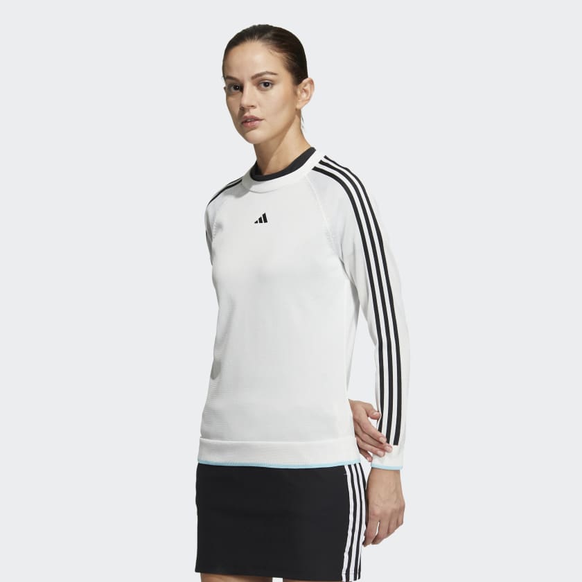 Adidas 3 stripes turtleneck sweatshirt on sale