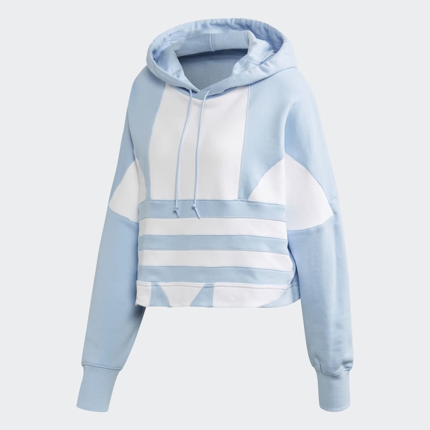 Cropped large logo hoodie outlet