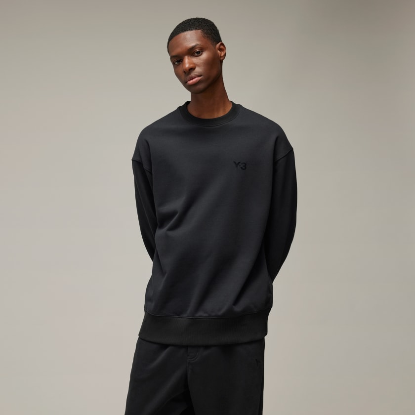 adidas Y-3 French Terry Crew Sweater - Black | Men's Lifestyle | adidas US