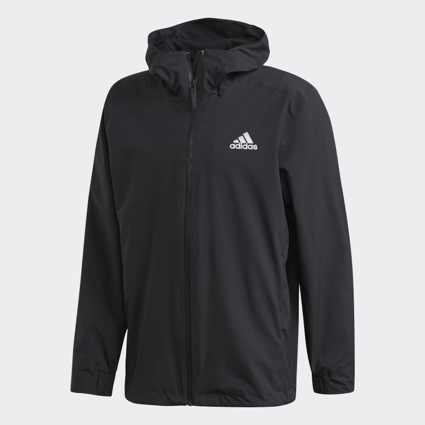 Adidas black rain jacket 2025