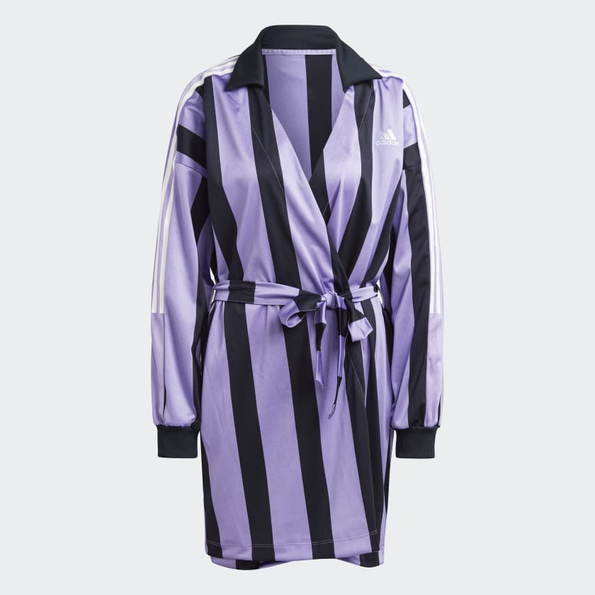 Jacquard Jersey Dress Purple IC6631 01 Laydown