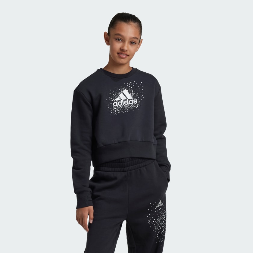 Felpa Glam Crew Junior Nero adidas adidas Italia