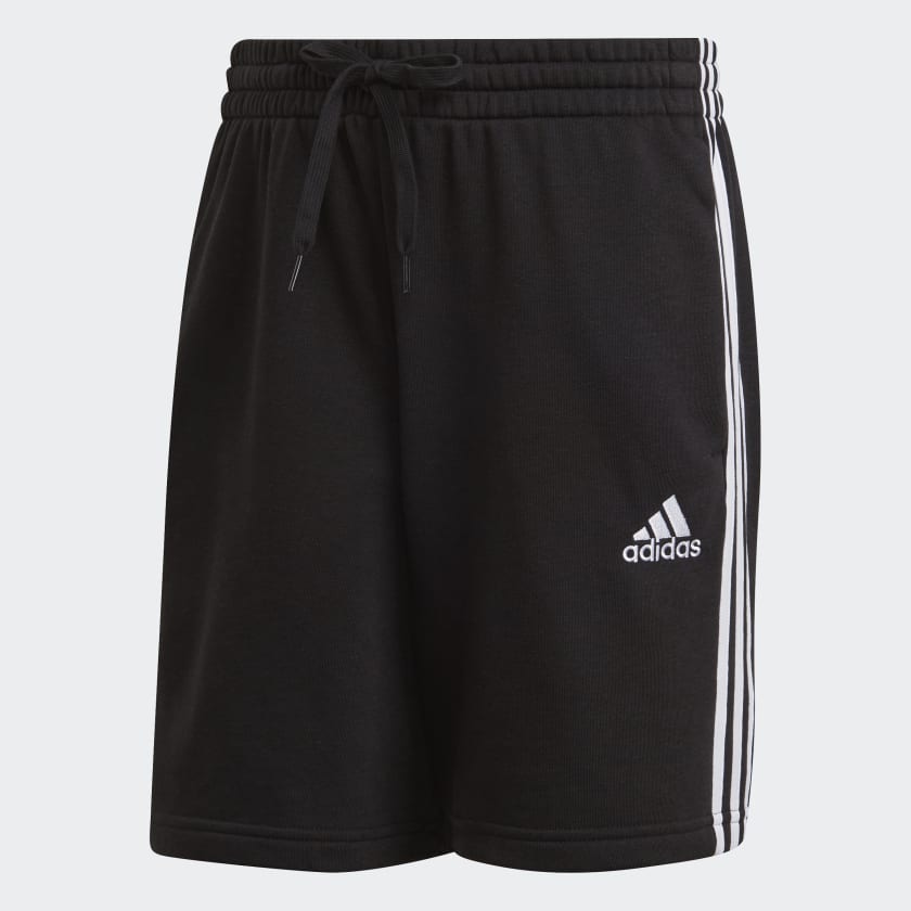 Waardig Edele Verzakking adidas Essentials French Terry 3-Stripes Shorts - Black | Men's Training |  adidas US