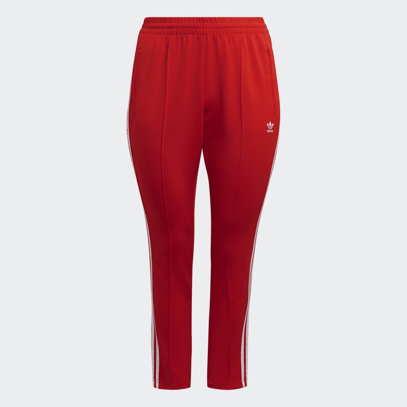 Adidas sst track pants womens red best sale