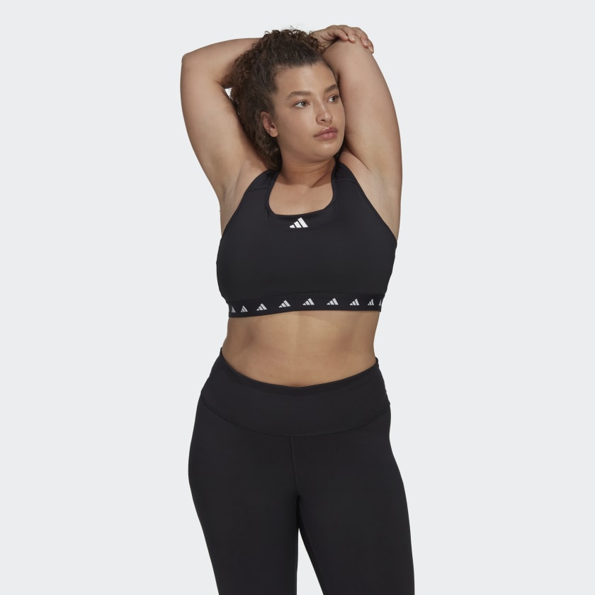 adidas Womens adidas TLRD Impact Training High-Support Bra (Plus Size)  Black/White 2X : : Clothing, Shoes & Accessories