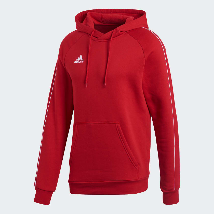 adidas Men's Core 18 Hoodie in Red and White | adidas UK