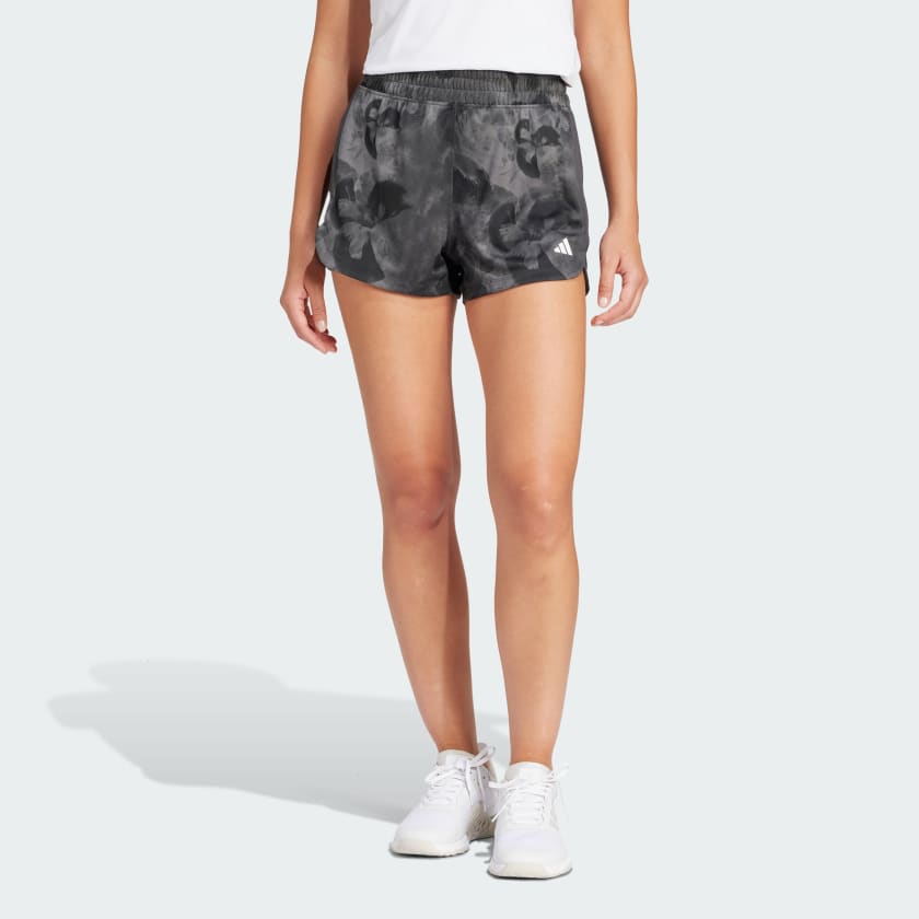 adidas Pacer Essentials AOP Flower Tie Dye Knit Shorts Grey