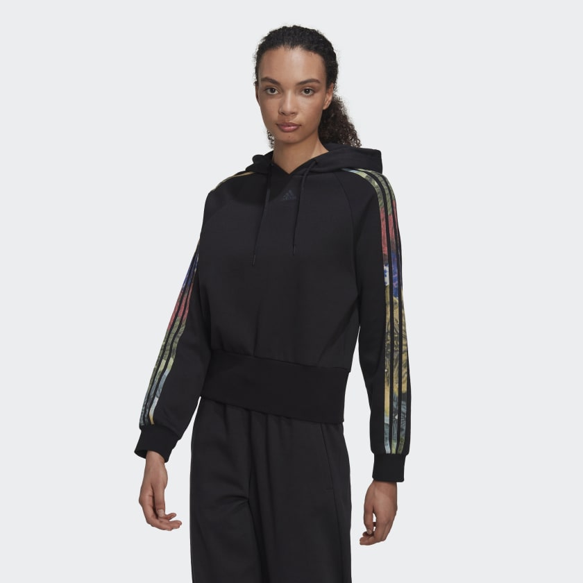 adidas Allover Print Hoodie Zwart adidas Offici le Shop