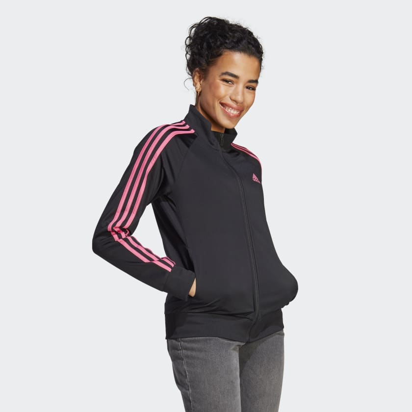 adidas Primegreen Essentials Warm-Up Slim 3-Stripes Track Jacket - Green |  Women's Training | adidas US