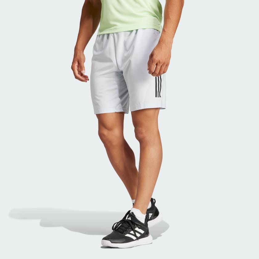 adidas Club 3-Stripes Tennis Shorts - Blue, Men's Tennis