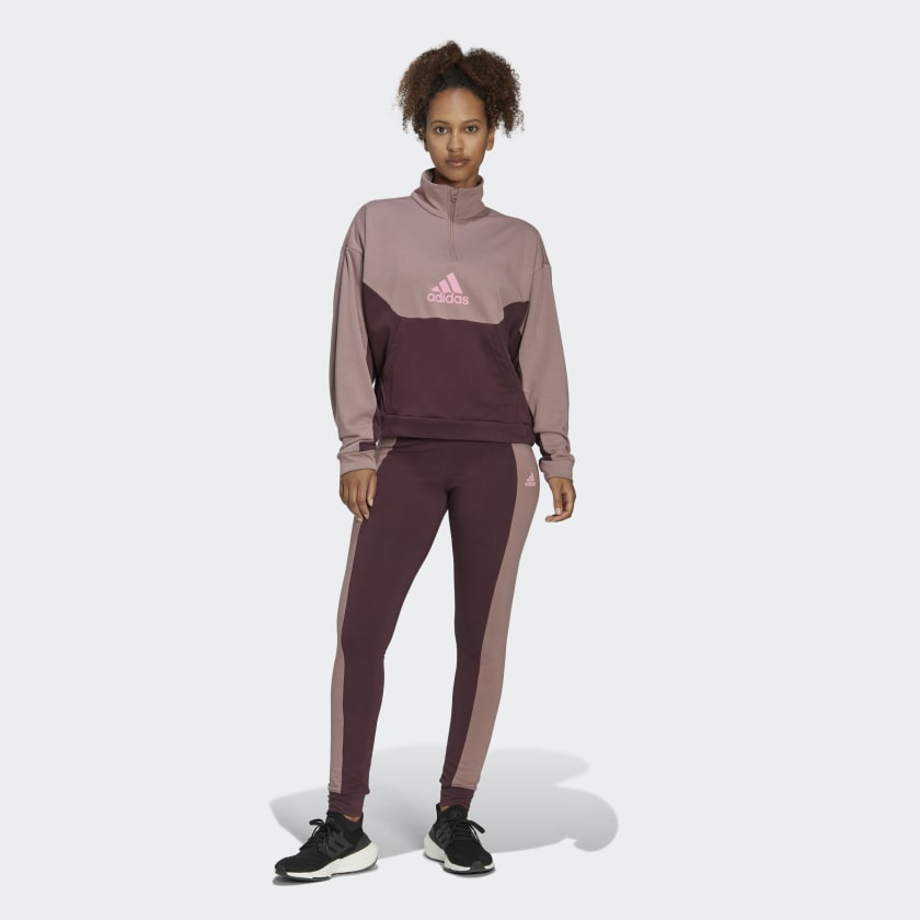 adidas Half Zip and Tights Track Suit Red adidas Finland