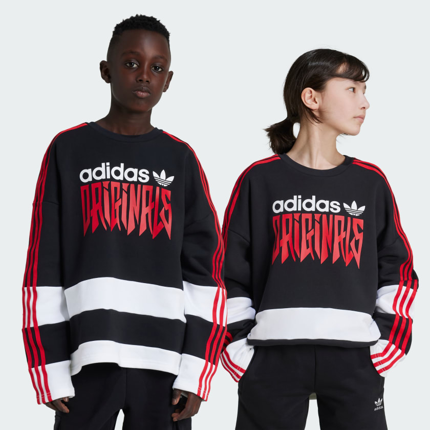 Adidas originals graphic crew sweatshirt best sale