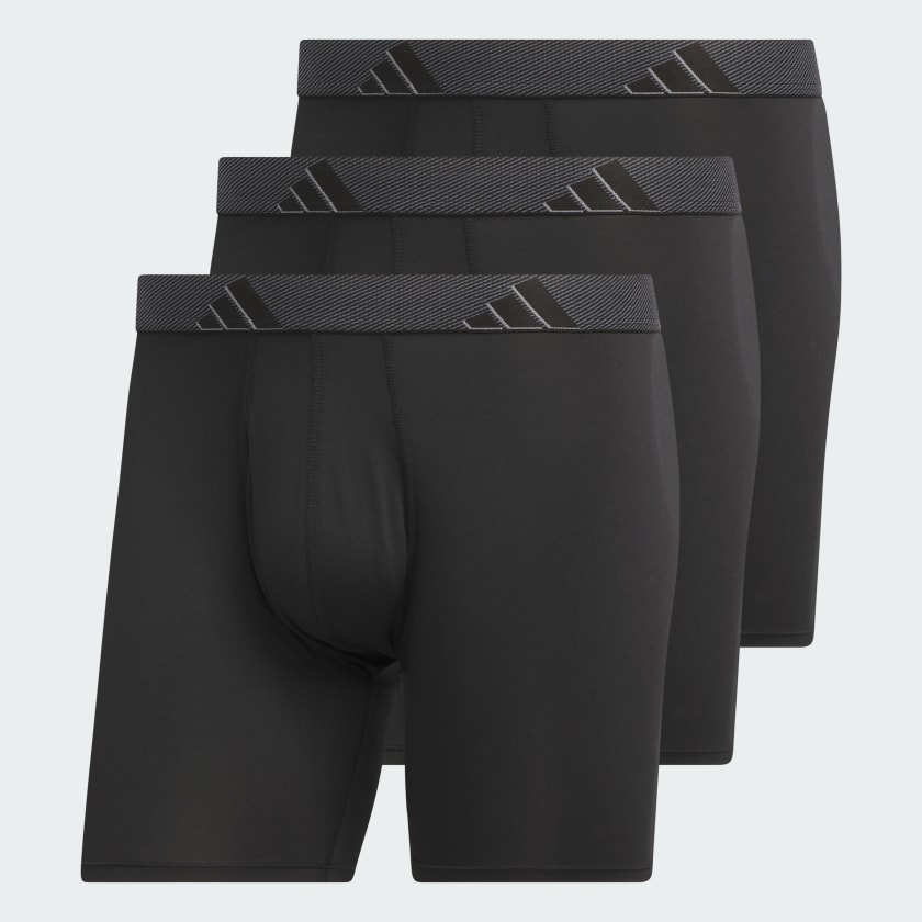 adidas Microfiber Boxer Briefs 3 Pack Big and Tall Black Free Shipping with adiClub adidas US