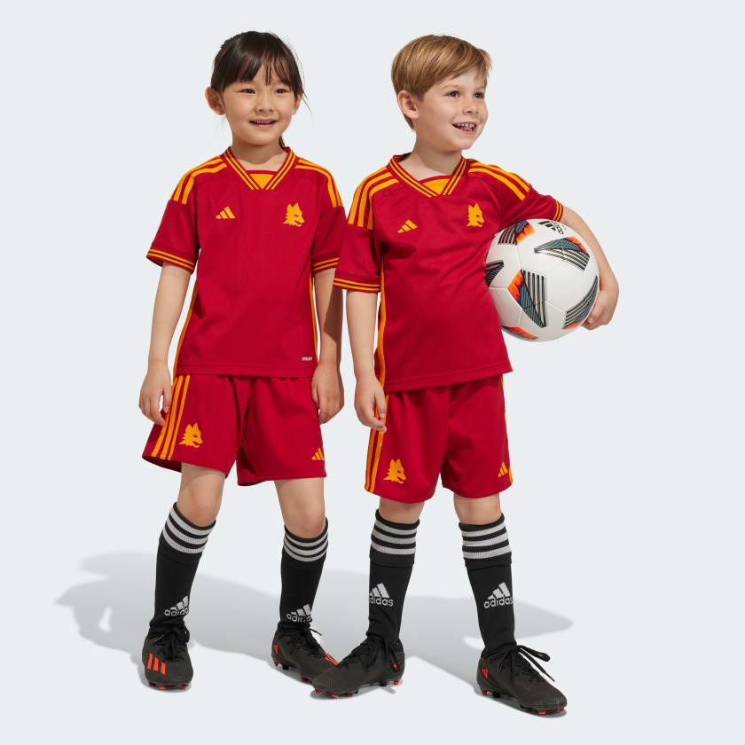 adidas AS Roma 23/24 Home Mini Kit - Red | Free Delivery | adidas UK