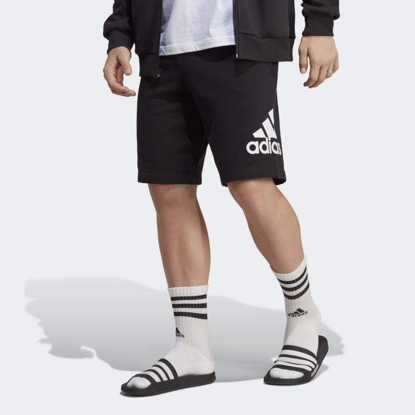 adidas Essentials Big Logo French Terry Shorts - Black | adidas Canada