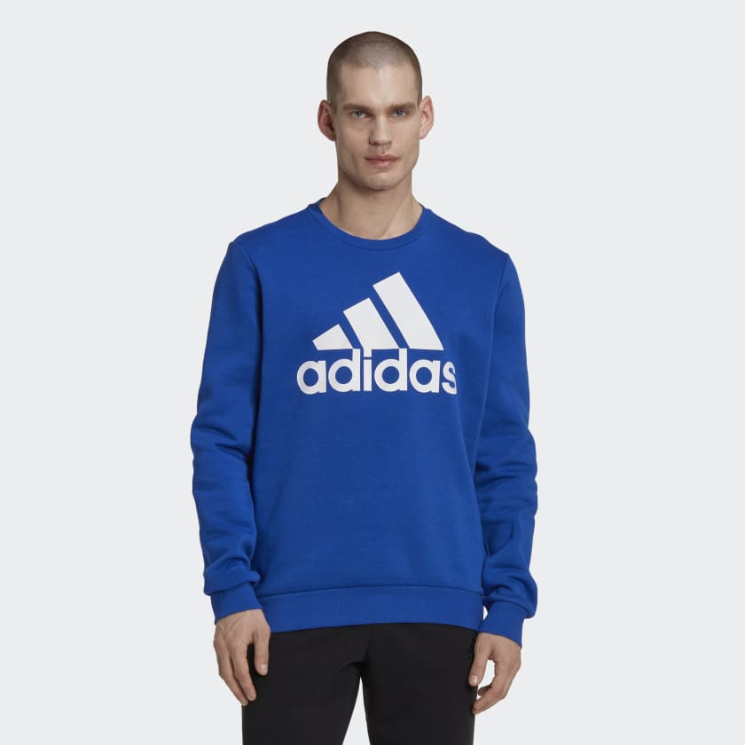 pista pirámide Plantación adidas Essentials Big Logo Sweatshirt - Blue | Men's Lifestyle | adidas US