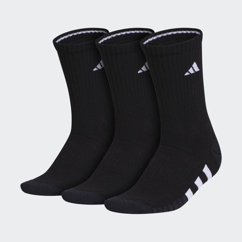 adidas Cushioned Crew Socks 3 Pairs - Black | Free Shipping with ...