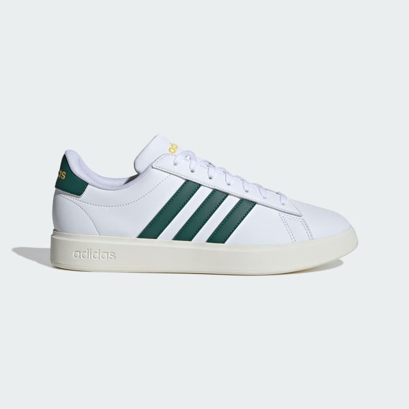 Adidas cloudfoam white and green deals