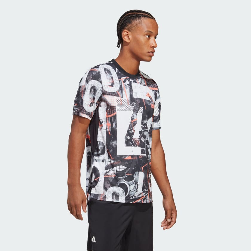 adidas Remera Club para Tenis Estampada Blanco adidas Argentina