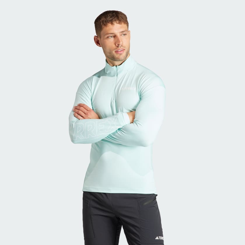 adidas Terrex Xperior Long Sleeve Sweatshirt Turquoise adidas UK