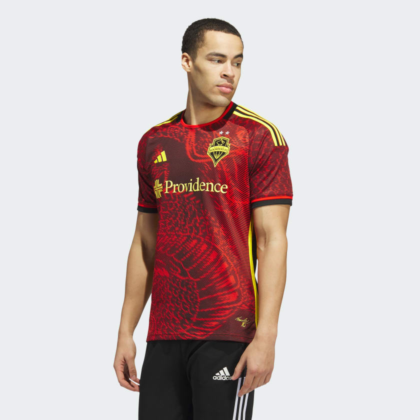 adidas Seattle Sounders FC 23/24 Away Jersey - Red, Men's Soccer