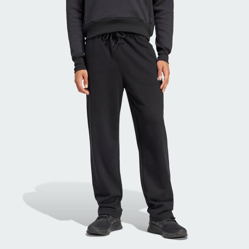 adidas Embroidered French Terry Pants - Black | adidas Türkiye