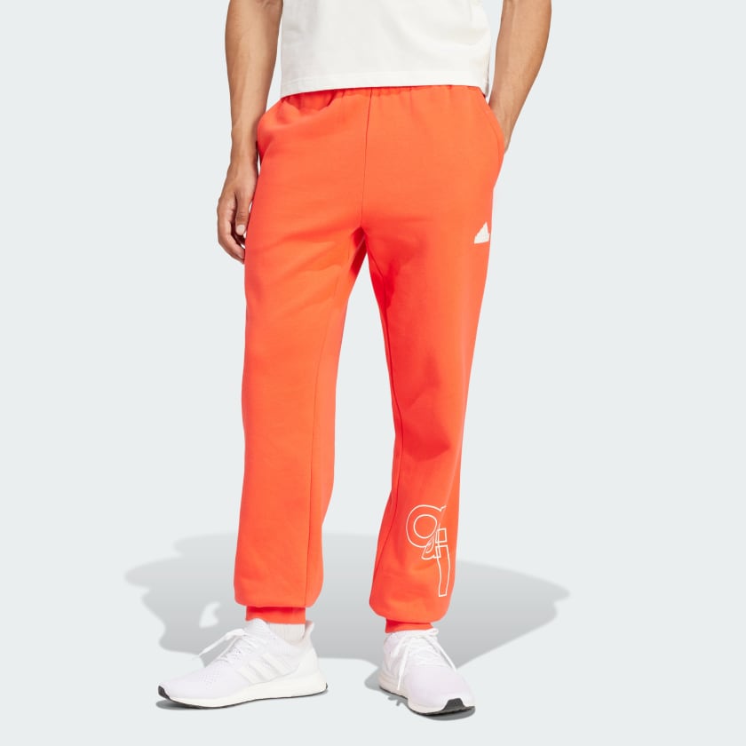 adidas Graphic Print Fleece Pants Orange Free Shipping with adiClub adidas Canada