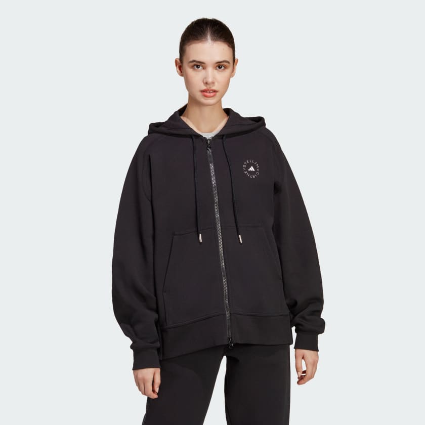 adidas by Stella McCartney フルジップ パーカー - ブラック | アディダス ジャパン