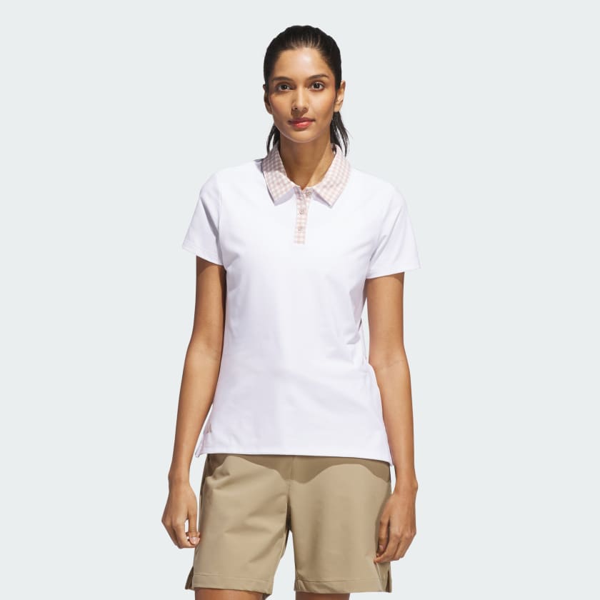 ワンピース *Adidas*adidas*Adidas* Ultimate365 Gingham Scott JE9927 adidas Ultimate365 Gingham Short Sleeve Polo Shirt - White