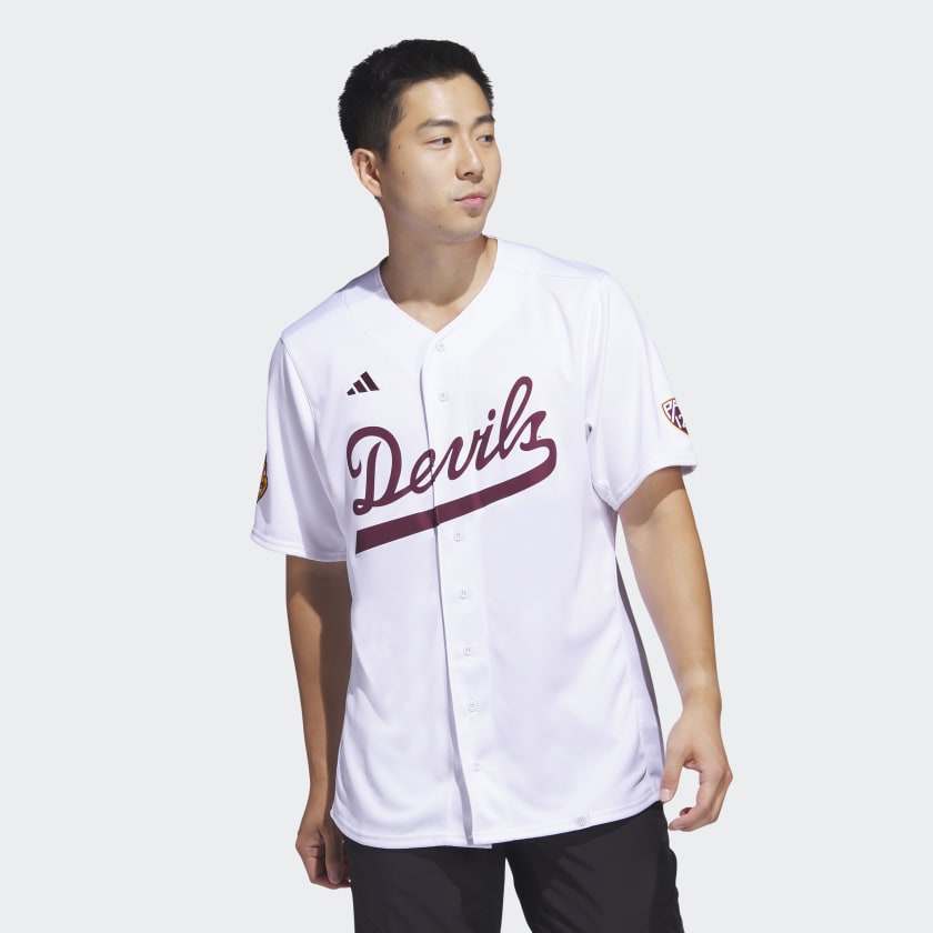 adidas Arizona State Baseball Jersey - White | Men's Baseball | adidas US