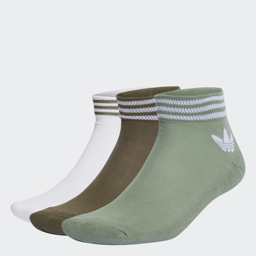 Socquettes Trefoil (lot de 3 paires) - Vert adidas | adidas France