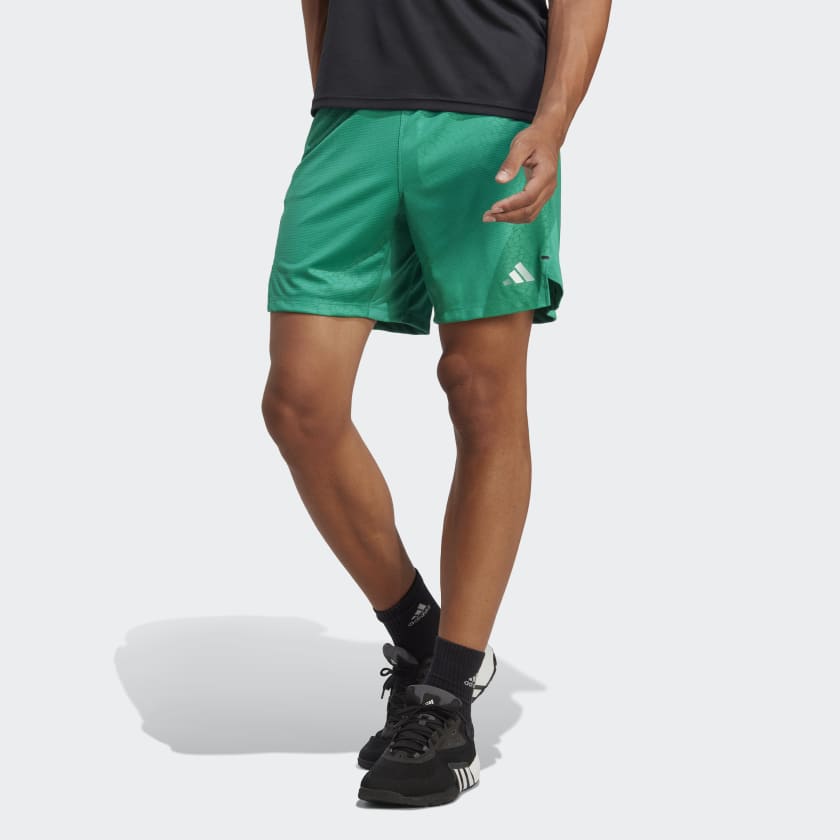 adidas Workout PU Print Shorts - Green, Men's Training