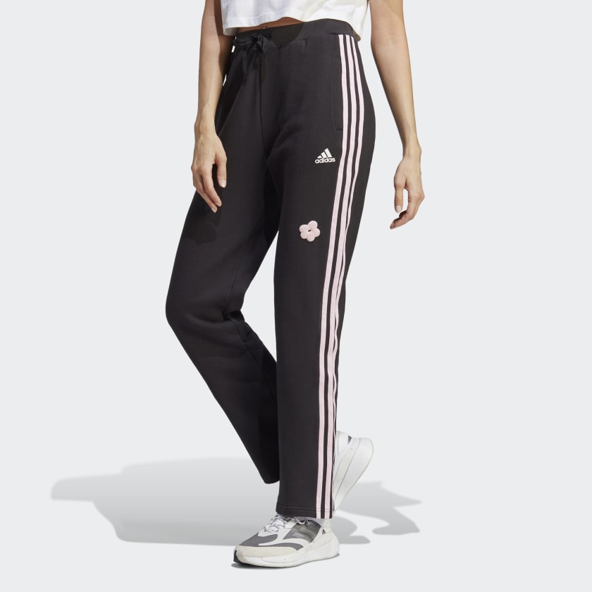 Amazon.com: adidas Women's 3-Stripes High Rise Joggers with Chenille Flower  Pattern, Chalk White, Small : Clothing, Shoes & Jewelry