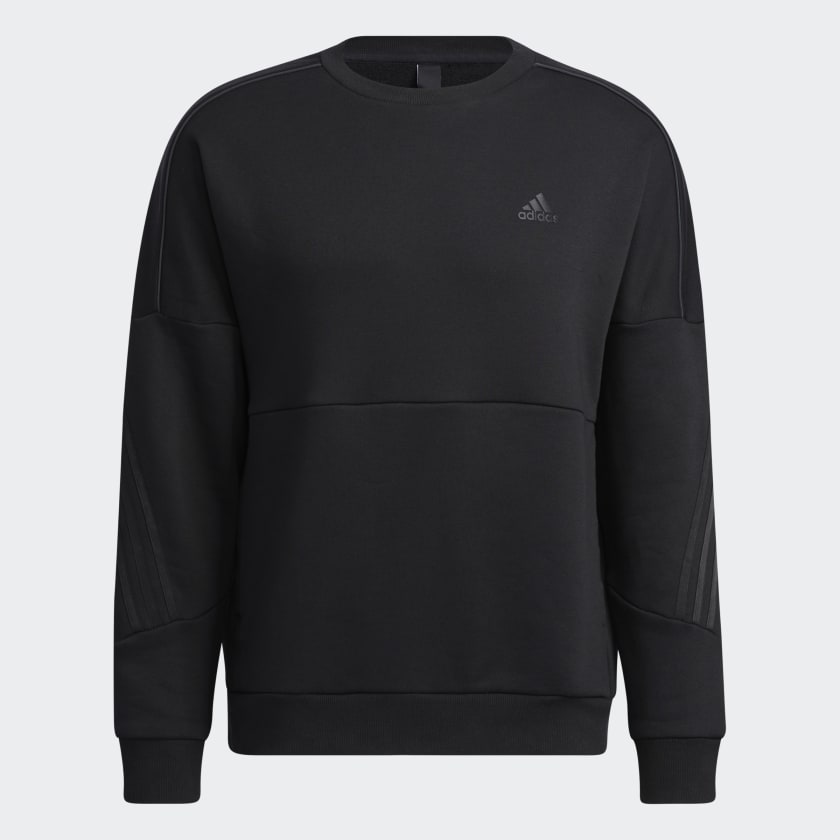 Black on black adidas sweatshirt discount