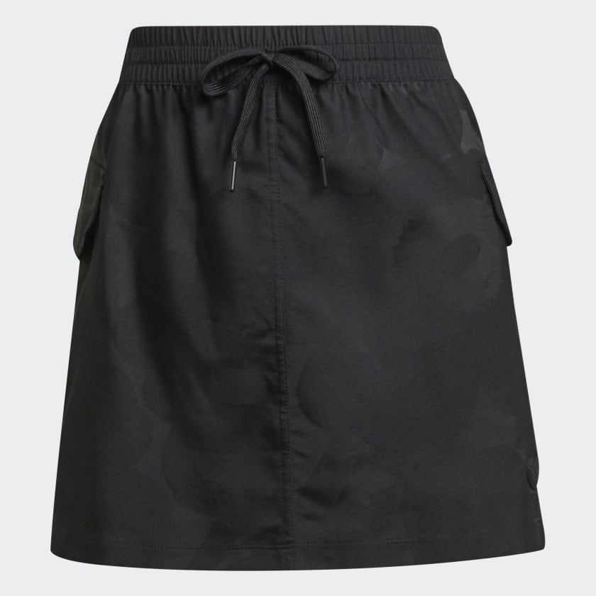 adidas Marimekko Mini Cargo Skirt with Golden Stripes and Cargo