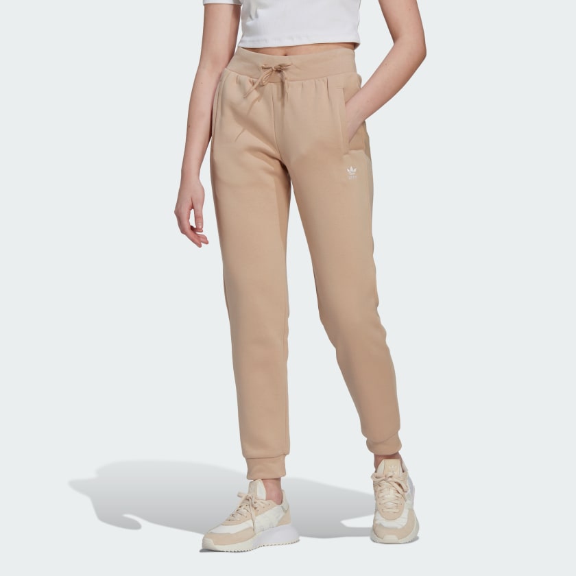 adidas Adicolor Essentials Fleece Slim fit Joggingbroek Beige adidas Offici le Shop