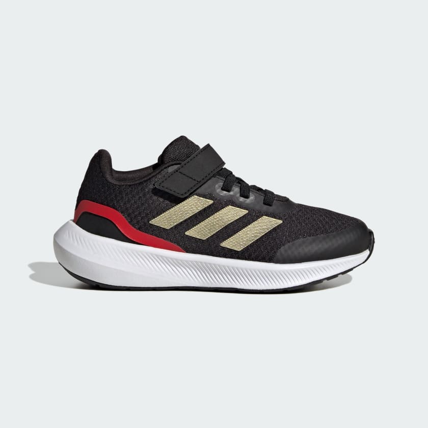 adidas RunFalcon 3.0 Elastic Lace Top Strap Running Shoes - Black ...