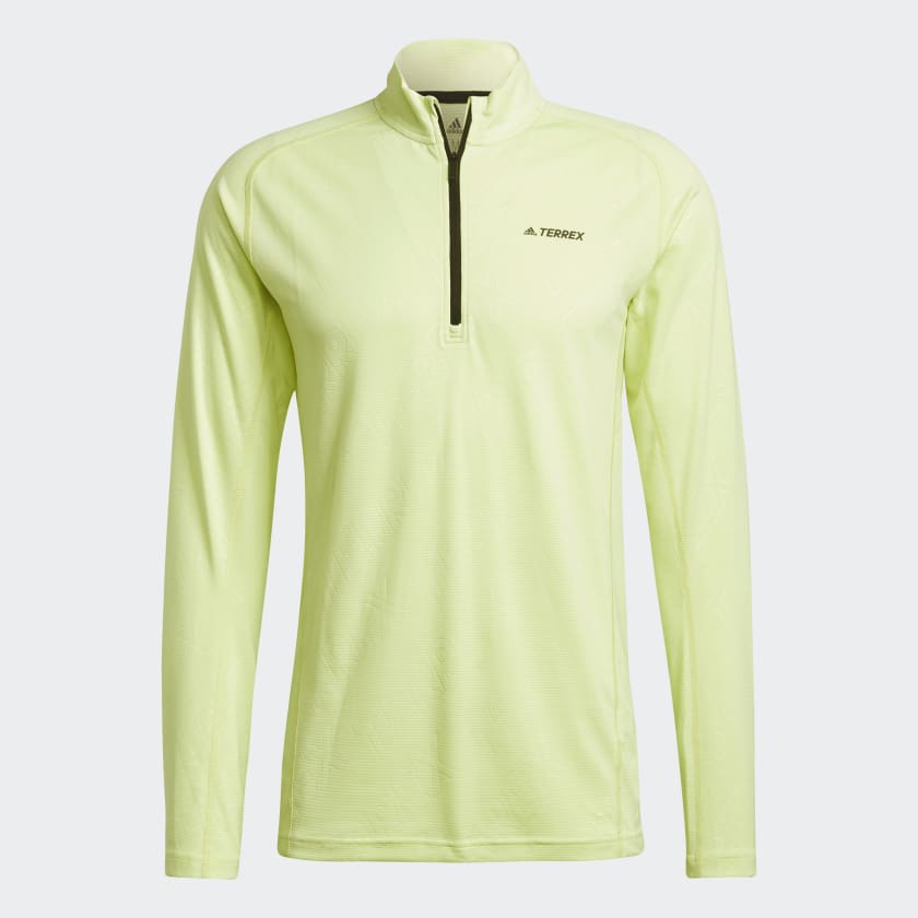 adidas Terrex Tracerocker Half Zip Long Sleeve Tee Yellow Free Shipping with adiClub adidas US
