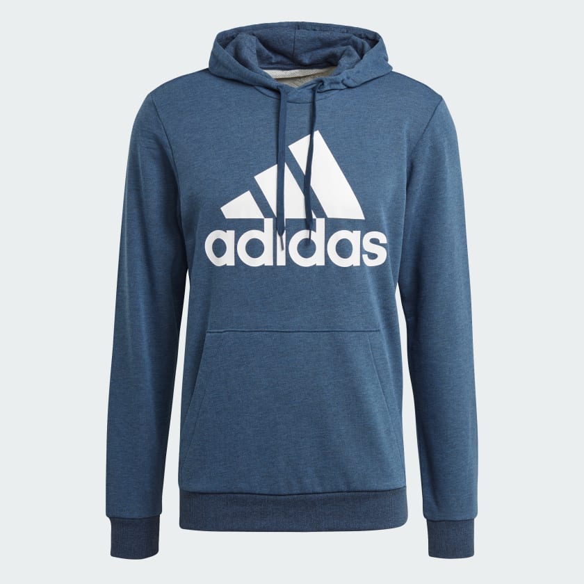 Adidas men's essential linear logo pullover hoodie 2025