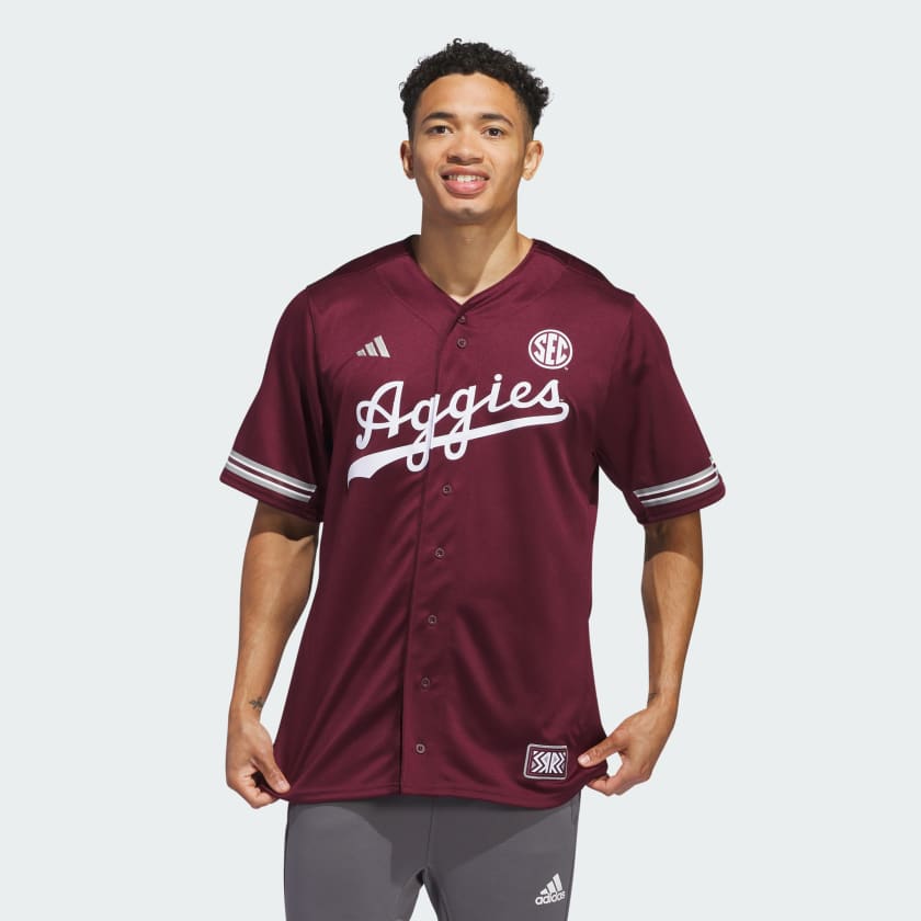 adidas Texas A M Reverse Retro Replica Baseball Jersey Burgundy Free Shipping with adiClub adidas US