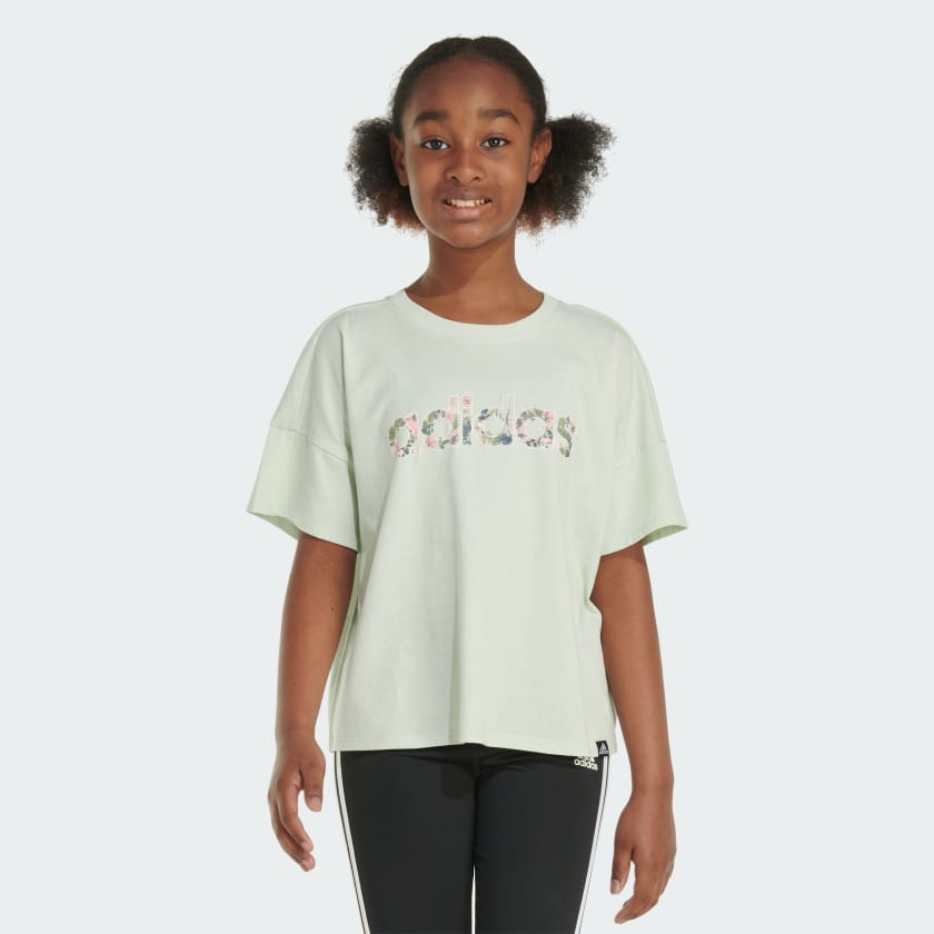 Women's green and white adidas t shirt cheap