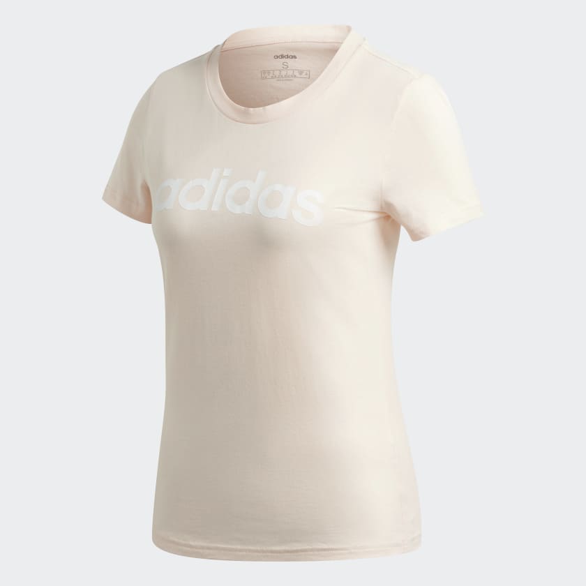 adidas Essentials Linear T-Shirt - Pink | adidas UK